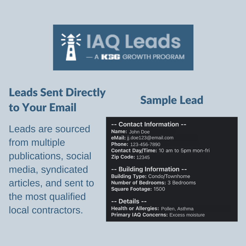 Best resource for IAQ leads for HVAC contractors
